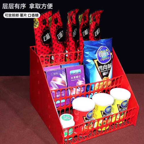 槟榔架超市前台零食小货架