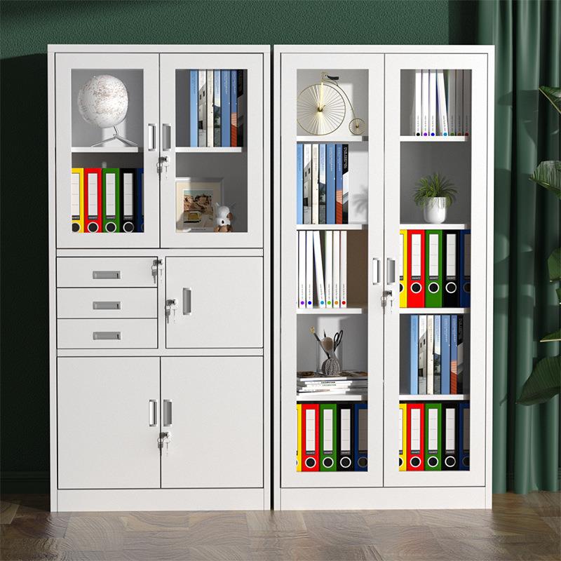 直销新款钢制文件柜铁皮资料柜办公室带锁储物柜员工档案柜会计凭