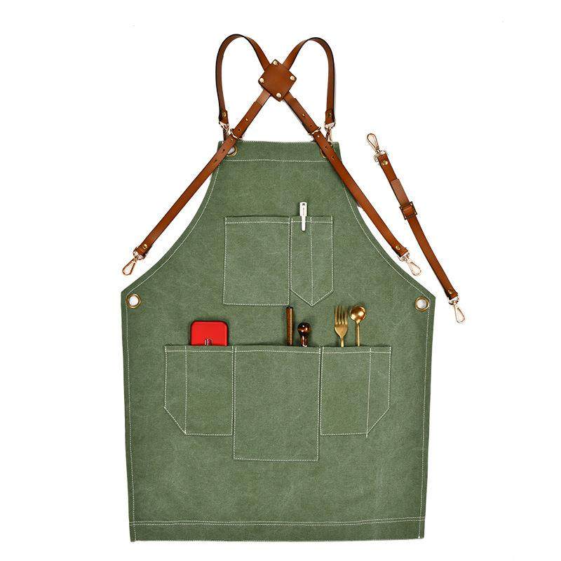 新款直销绿色围裙男女韩版时尚西中餐厅工作热转印logo绘画美甲围,家庭/个人清洁工具,围裙套装,淘宝优惠券,粉丝福利购,淘宝优惠卷