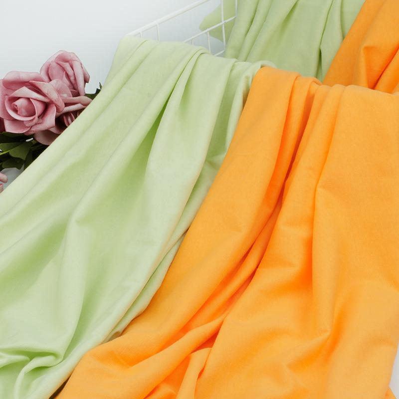 直销新款现货21S支爽滑单面 180g吸湿排汗精梳棉平纹T恤面料 全棉