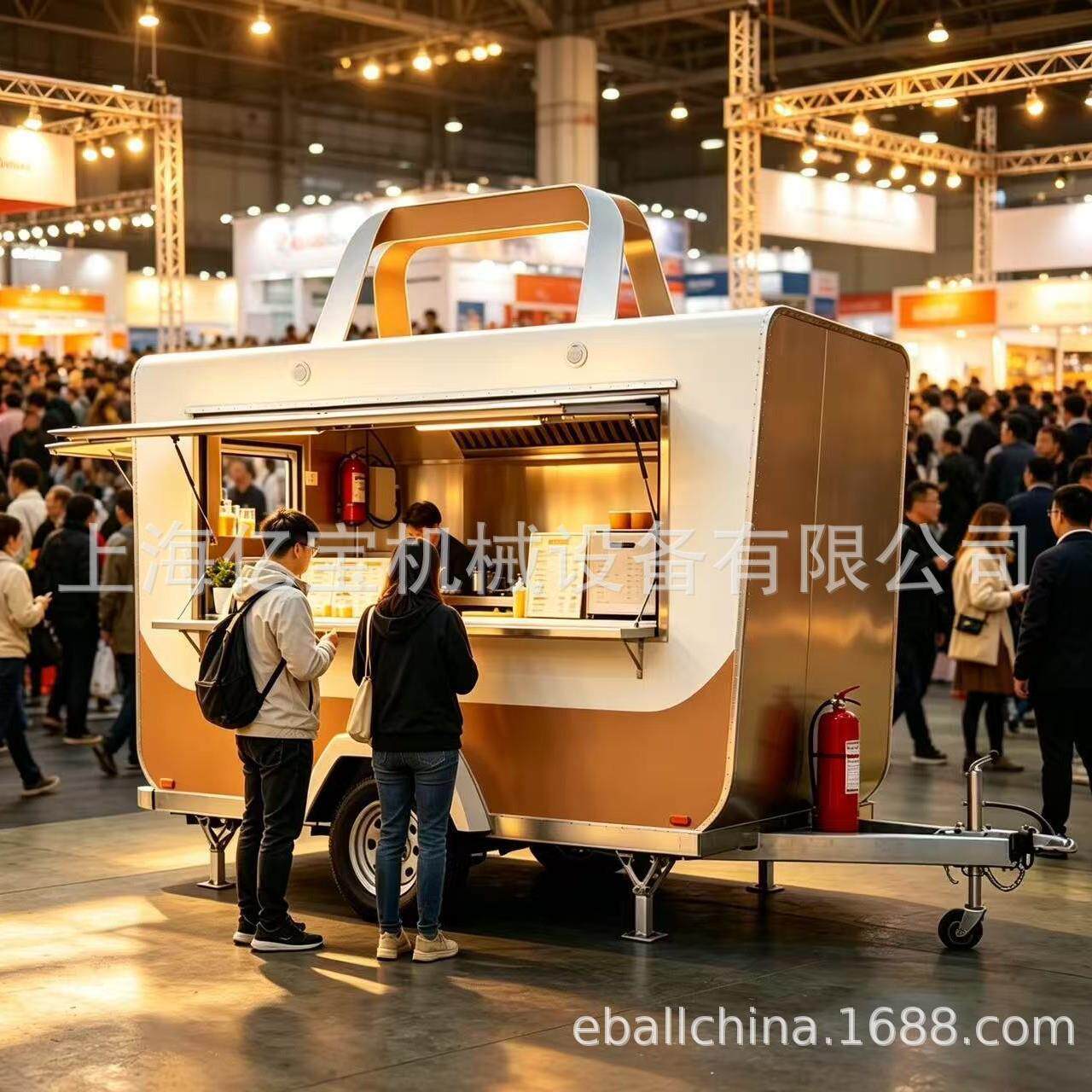 电动餐车移动小吃车多功能四轮网