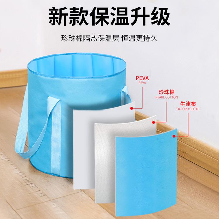 直销新款家用可折叠泡脚桶户外旅行便携足浴盆洗衣桶足浴桶多功能