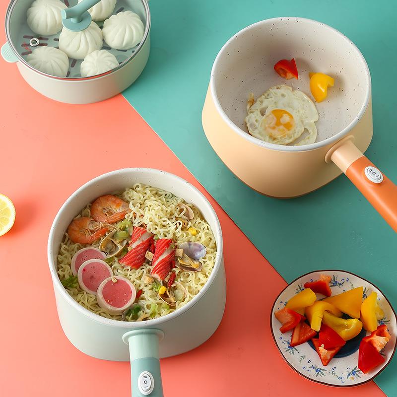 直销新款电煮锅宿舍学生多功能家用电锅煮面炒菜小型电热火锅礼盒