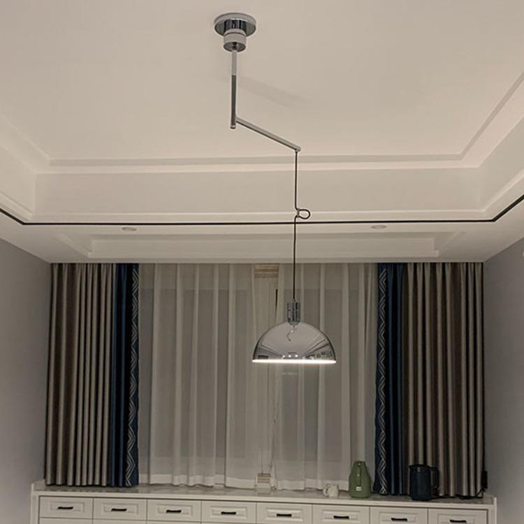 直销新款餐厅灯可移动长杆单头吊灯中古包豪斯厨房餐桌灯设计师卧