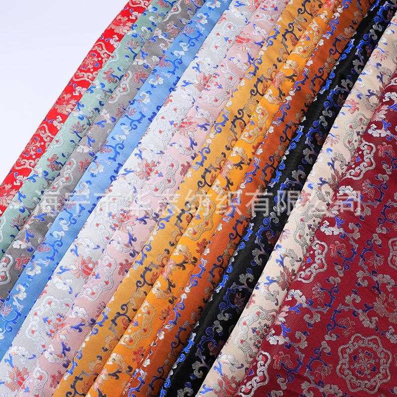 直销新款150cm仿宋锦提花面料包装锦盒唐卡装裱等国风服装面料