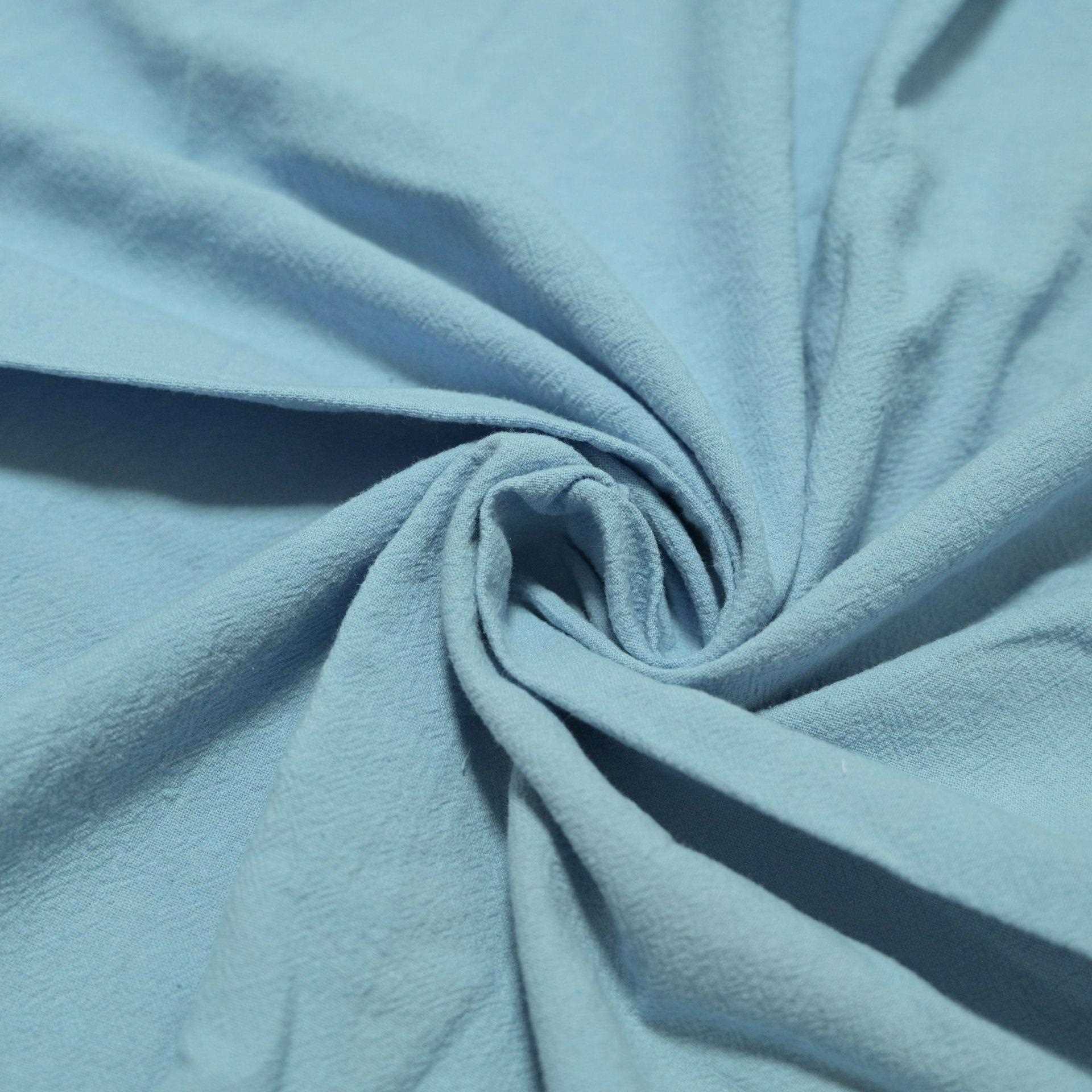 直销新款水洗绉布20支强捻酵素洗仿麻全棉绉布纯棉砂洗皱布春夏连