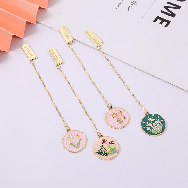 直销新款卡通金属招蜂引蝶书签 创意DIY金属挂件 小清新可爱吊坠