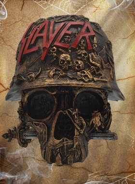 直销新款跨境新款新奇创意树脂工艺品骷髅头盒搞怪家居室内外装饰