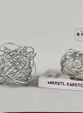 直销新款欧式轻奢金色金属摆件线球家居装饰现代简约工艺品现代简