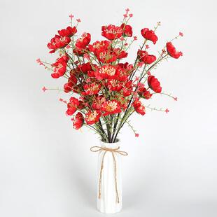 新款直销仿真粉蝶花假花泡沫花客厅餐桌摆件跨境外贸绢花人造花婚