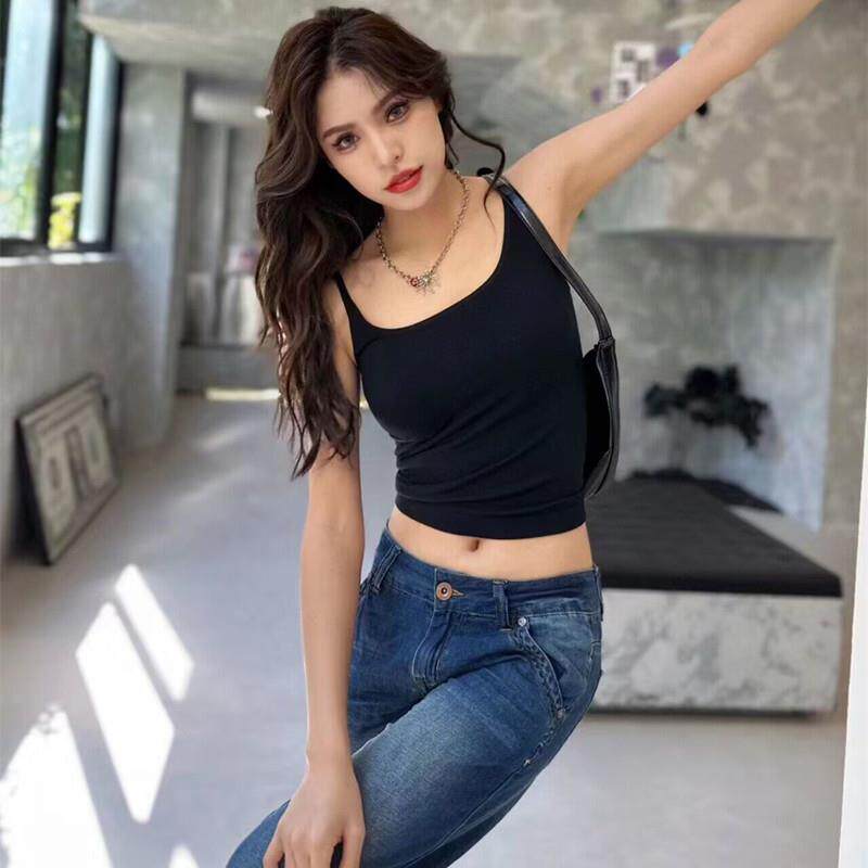 新款直销枫之欣2319交叉美背背心文胸一体吊带上衣内搭辣妹抹胸女