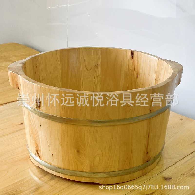 新款直销香柏木双耳泡脚盆足浴盆洗脚木桶直供实木制品泡脚桶洗脚