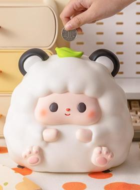 直销新款卡通创意十二生肖咩咩羊搪胶存钱罐儿童可进可出学生礼品