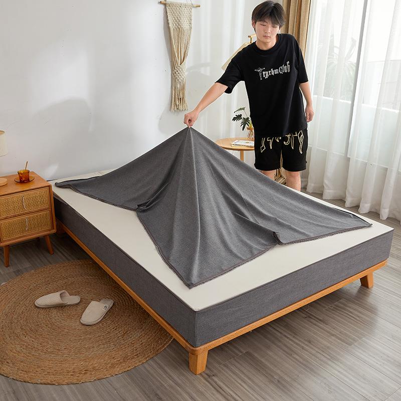 直销新款5ZV7六面全包床笠拉链款全棉水洗棉床罩学生宿舍乳胶床垫