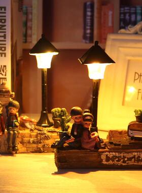 直销新款zakka大猫树脂小夜灯装饰桌面小灯摆件树脂工艺品家居装