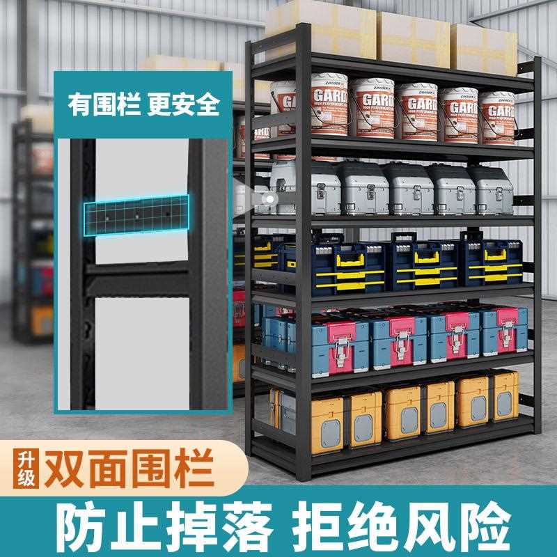 直销新款炎恩仓储货架带护栏家用置物架落地多层阳台客厅储物架组