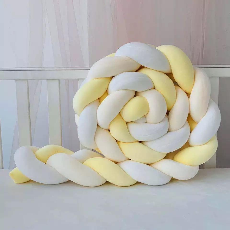 直销新款新款三股丹麦编织长条打结球抱枕Knot球加粗丹麦辫麻花辫