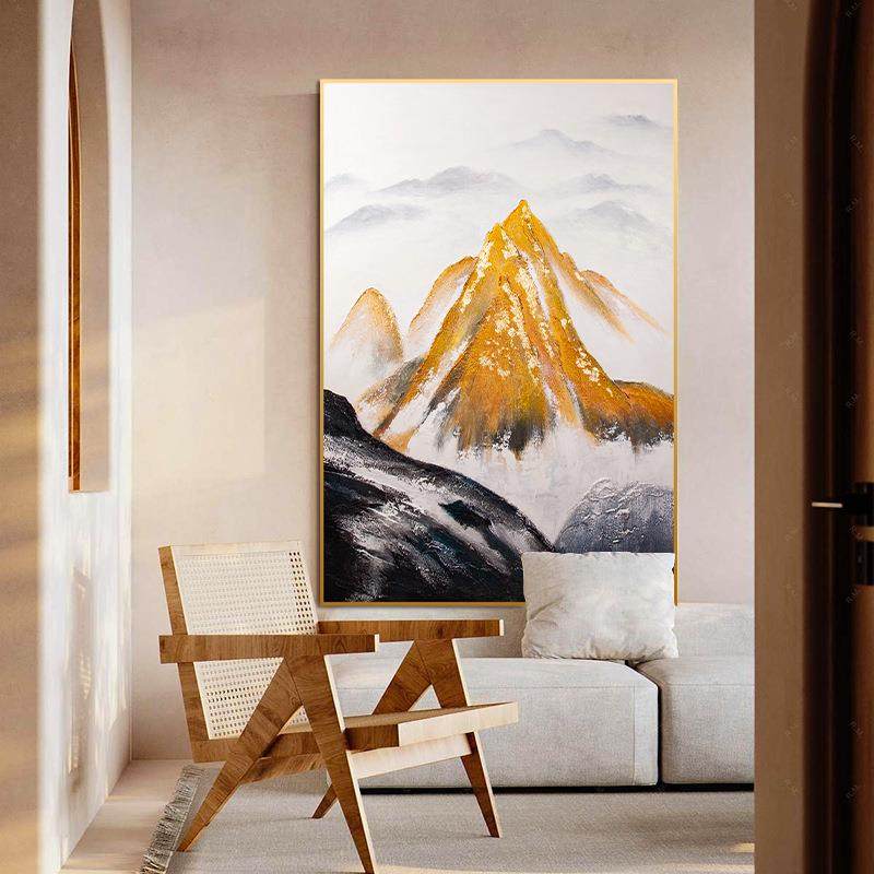 直销新款纯手绘油画金山风景肌理装饰画客厅沙发背景墙落地画玄关,家居饰品,油画,淘宝优惠券,粉丝福利购,淘宝优惠卷