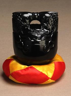 直销新款佛堂用品法器敲击乐器塑料木鱼送垫子槌子404