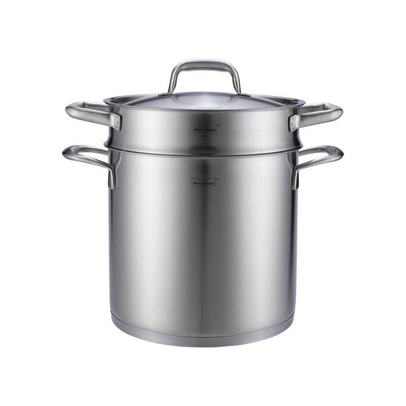 慕厨304不锈钢蒸锅三层加厚多功能家用电磁炉煤燃气灶通用热菜饭