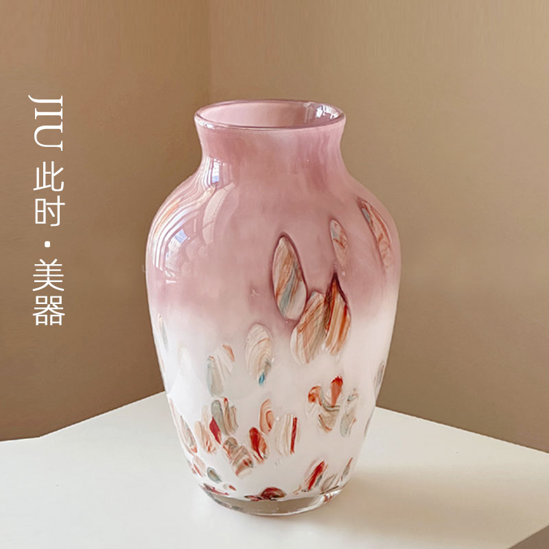 JIU此时 | 特别好看的花瓶轻奢高级感乔迁送礼 玻璃琉璃客厅摆件