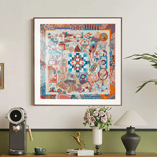 鹿晗三巡丝巾装裱画框无损安装diy创意装饰画铝合金相框表外框定