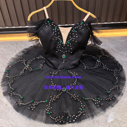 黑天鹅女变奏芭蕾裙演出tutu裙蓬蓬裙儿童大人手工定制比赛表演服