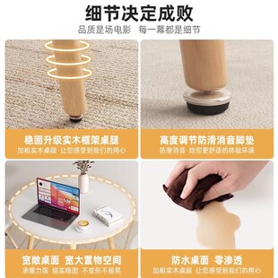 小圆桌洽谈桌接待售楼处办公室休闲阳台茶几家用小户型桌椅组合