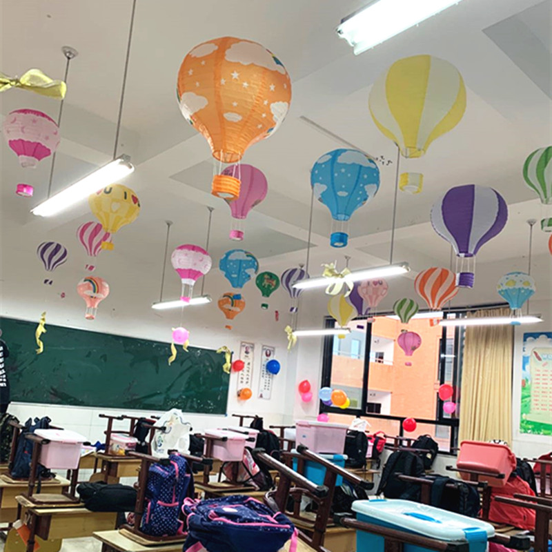 中秋节商场装饰布置热气球灯笼挂件珠宝店教室挂饰幼儿园吊饰环创