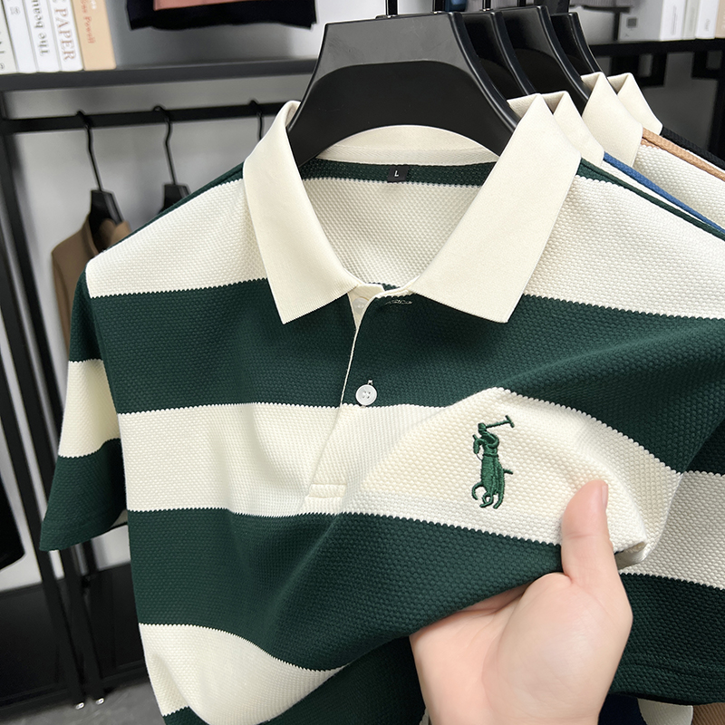 奥莱品牌保罗短袖POLO衫马标刺绣