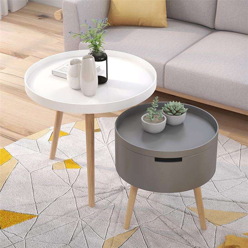 小客厅茶几北欧小户型阳台迷你网红小桌子卧室简约现代创意小圆桌
