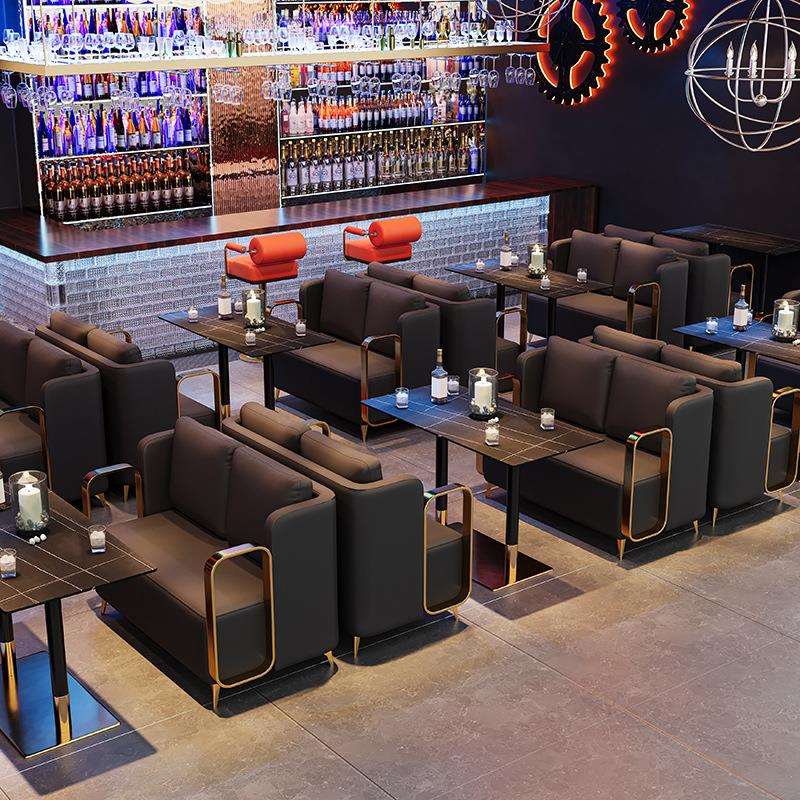 酒吧清吧桌椅休闲接待烧烤轻奢商用咖啡高级西餐厅餐饮店卡座沙发