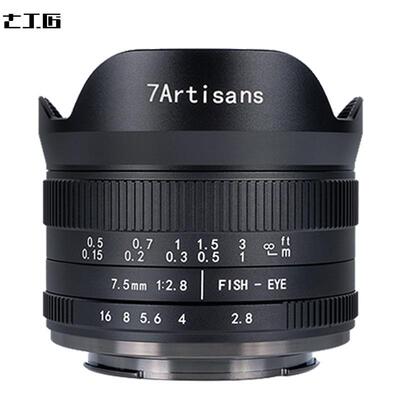 7artisans七工匠7.5mmF2.8II二代鱼眼镜头7.5F2.8半画幅