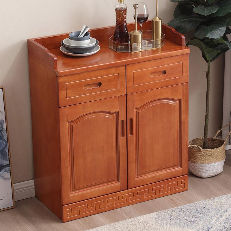 餐厅酒柜中式客厅小歺餐边柜实木墙边柜茶水柜子储物柜置物柜靠墙