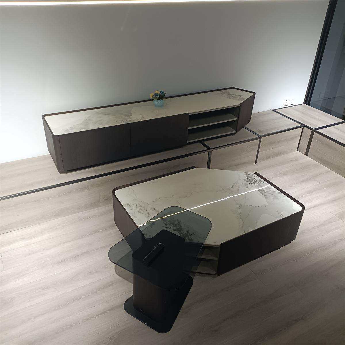 意式极简现代客厅家用设计师异形亮光岩板茶几边几电视柜组合地柜,3C数码配件,USB灯,淘宝优惠券,粉丝福利购,淘宝优惠卷