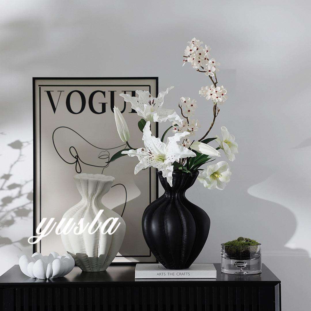 中古插干花瓶法式复古客厅茶几别墅餐厅吧台柜样板房软装饰品摆件