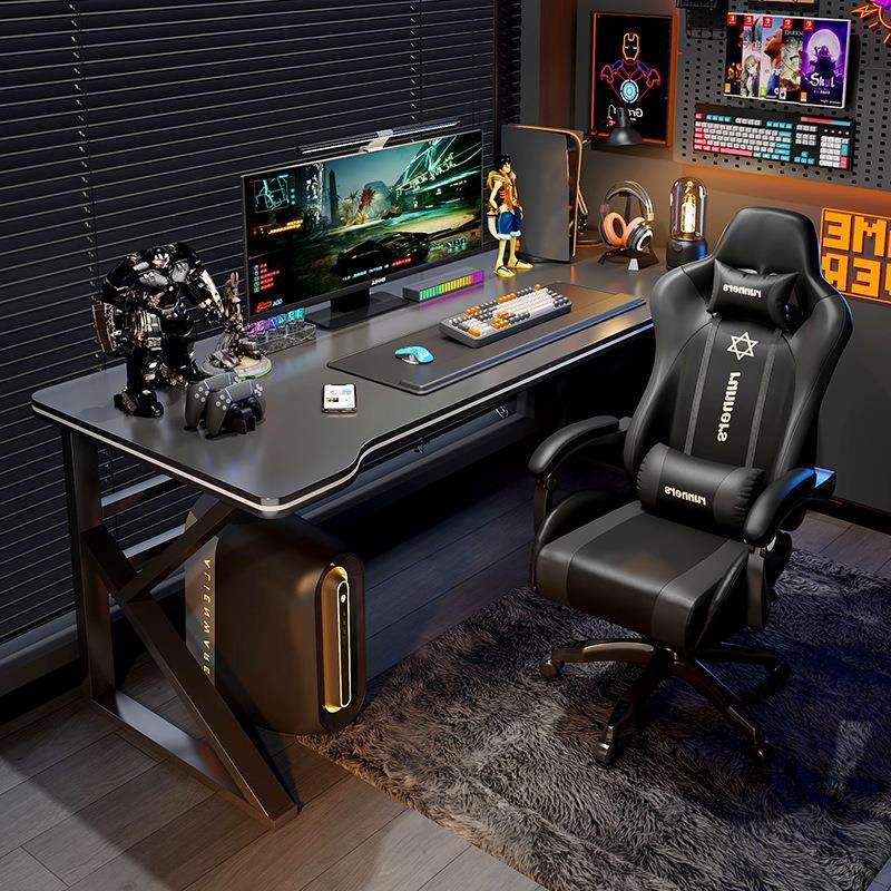 家用电竞桌椅套装台式电脑桌书桌卧室办公桌子简易学生写字学习桌