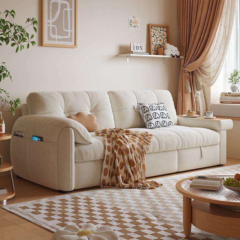 新款奶油风小户型客厅可折叠米宽储物沙发床两用一体
