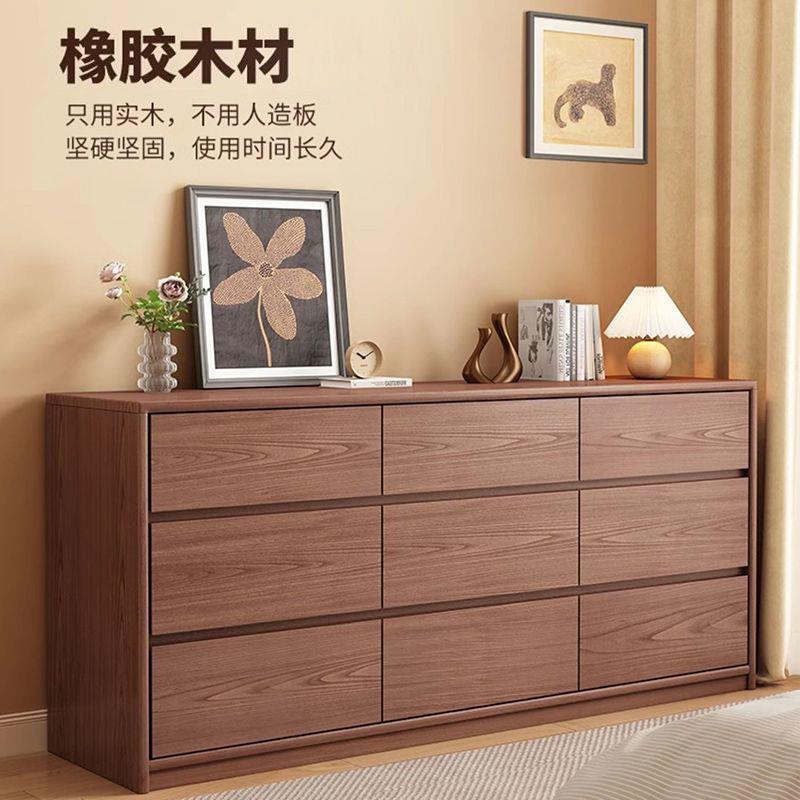 柏力鑫五斗柜实木新中式斗橱复古电视柜储物柜卧室抽屉式收纳柜子
