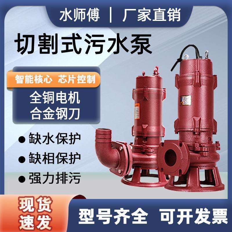 厂家直销切割污水泵抽粪泥浆泵粪池220v家用排污泵380v泵增压泵