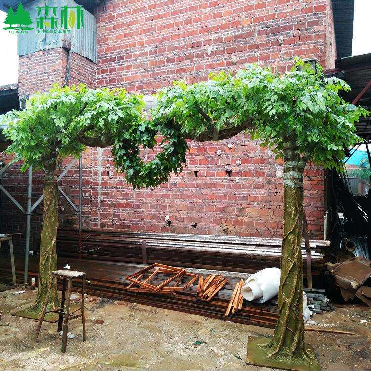 现货销售仿真榕树绿色榕树假榕树异形榕树拱门心型榕树仿真植物