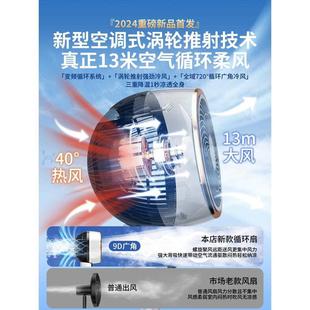 2024新款 空调扇 空气循环扇家用落地扇静音宿舍桌面台式 电风扇立式