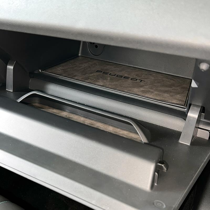 适用于东风标致408x皮革门槽垫标志改装配件汽车内装饰用品水杯垫图片