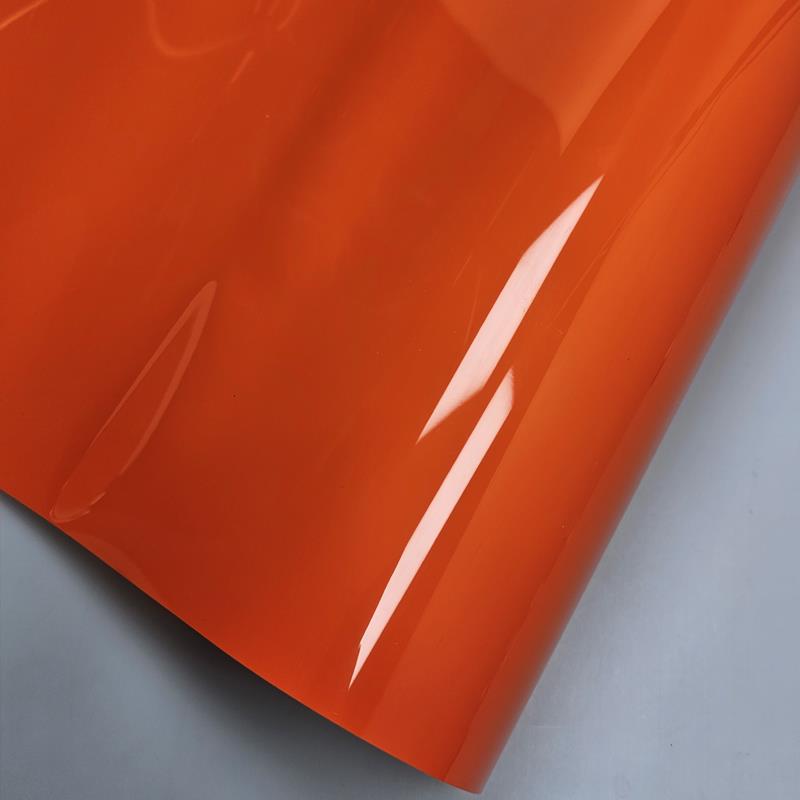 汽车改色膜pet水晶烈焰橙贴膜橙色中控内饰摩托车膜车顶机盖膜