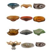 休闲意大利玻璃装 饰水果盘家居陈设大水果盘样板房餐桌桌面糖果盘