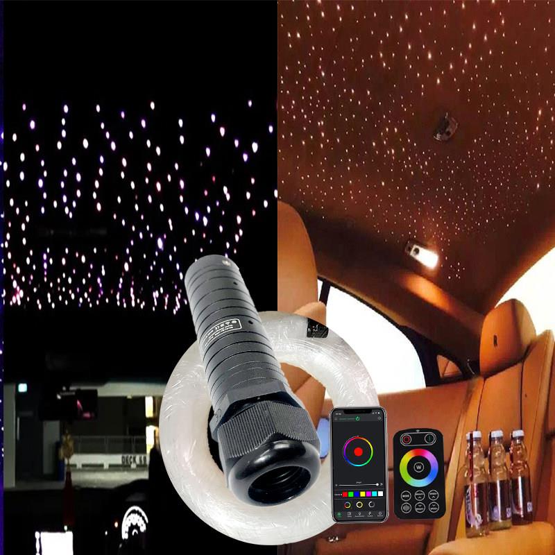声控顶棚改装满天星LED光纤机汽车星空顶光源器气氛灯触摸遥控器