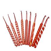 毛线编织针中粗铝钩针2.0 9支钩针套装 手捏粘土软陶钩针 6.0mm