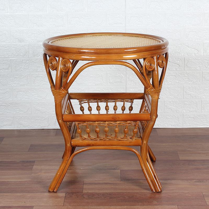 藤编卧室小茶几藤制茶桌客厅桌子家用复古阳台茶几桌藤制家具