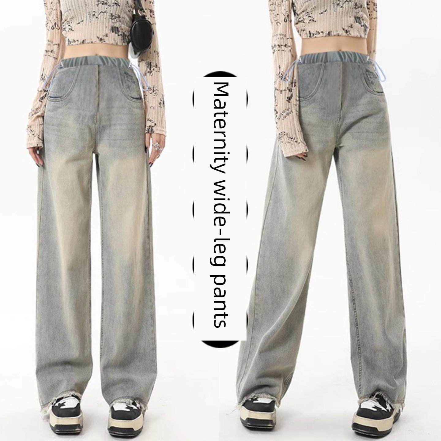 孕妇裤春季和秋季外穿打底裤牛仔裤秋季小大尺寸宽腿裤2025新的夏