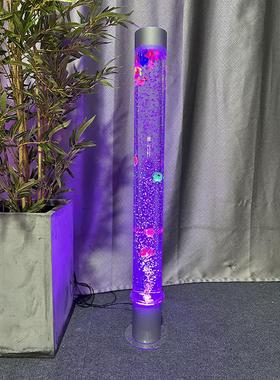 定制亚克力卧室新居摆件气泡柱水族婚庆路引水柱管室内背景装饰